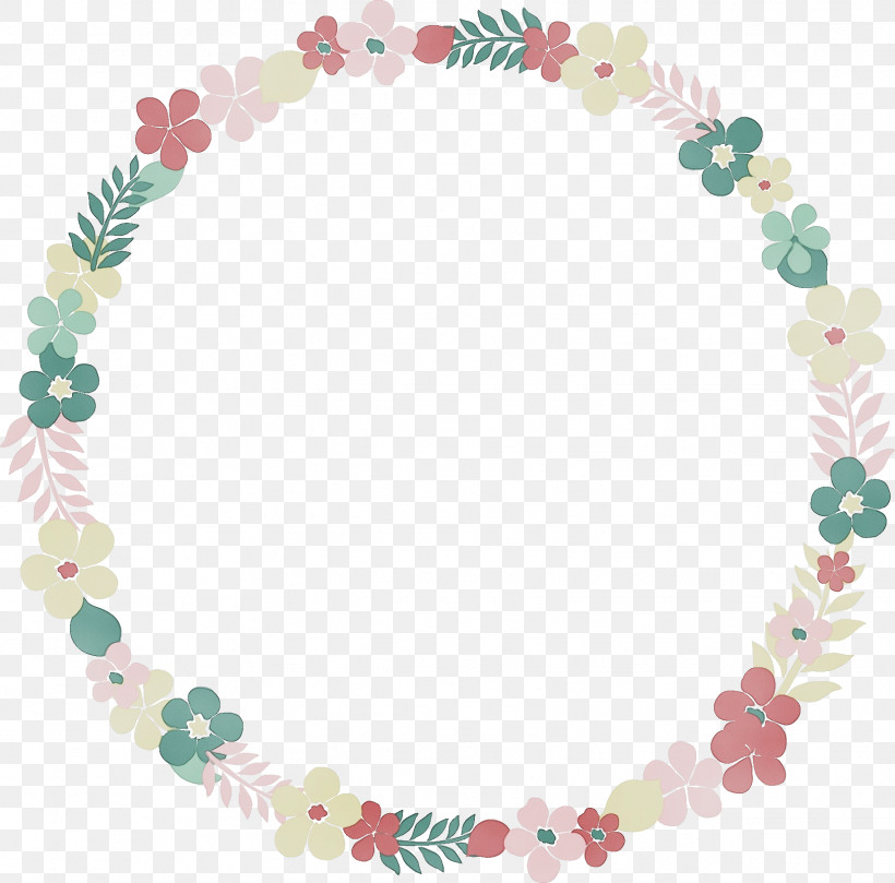 Body Jewelry Jewellery Pink Necklace Jewelry Making, PNG, 1627x1606px, Flower Circle Frame, Bead, Body Jewelry, Bracelet, Floral Circle Frame Download Free