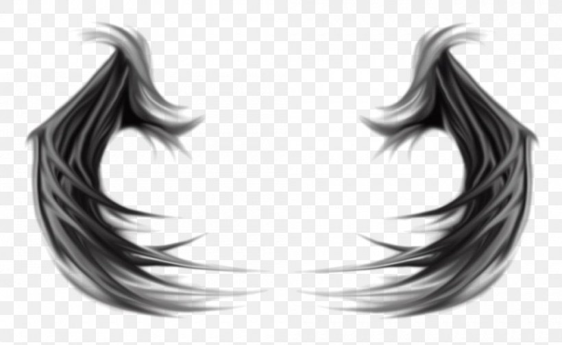 Angel Wing Devil Feather, PNG, 1000x615px, Angel, Black And White, Creative Work, Devil, Dream Download Free