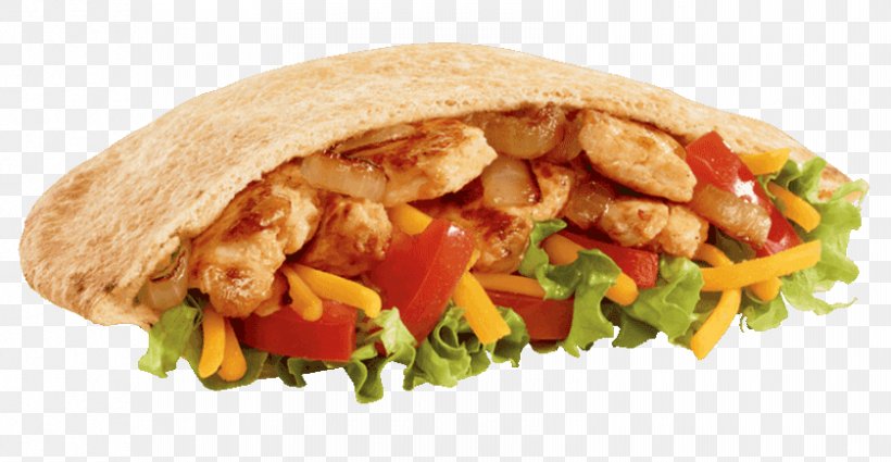 Fajita Fast Food Chicken Sandwich Pita Hamburger, PNG, 839x435px, Fajita, American Food, Baked Goods, Burger King, Chicken Download Free