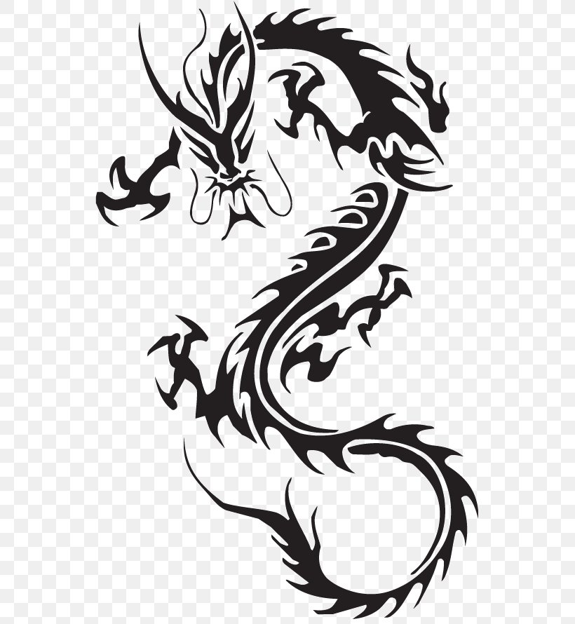 Chinese Dragon China Tattoo Drawing, PNG, 550x890px, Chinese Dragon, Art, Artwork, Black And White, China Download Free