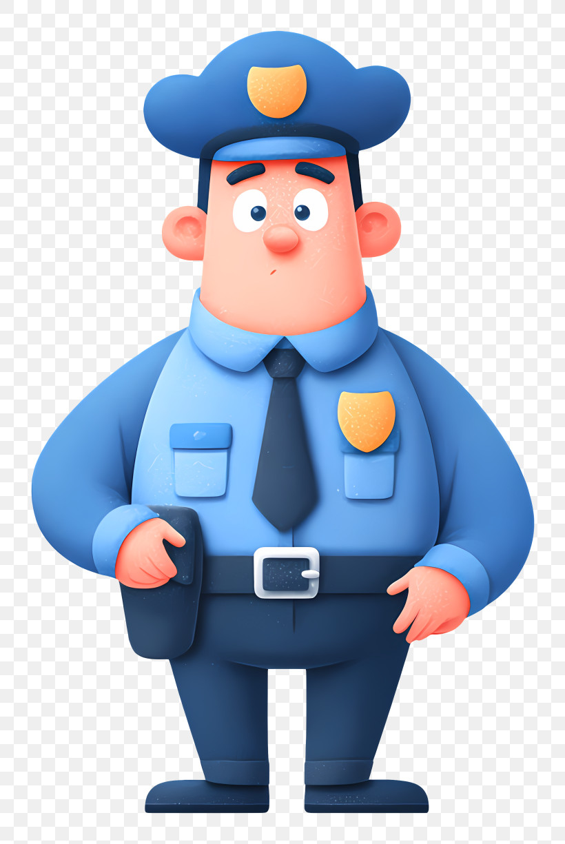 Police On Duty - Cartoon Police Officer PNG
