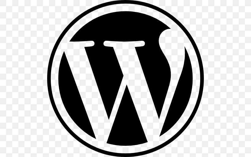 WordPress.com, PNG, 512x512px, Wordpress, Area, Black And White, Brand, Computer Software Download Free