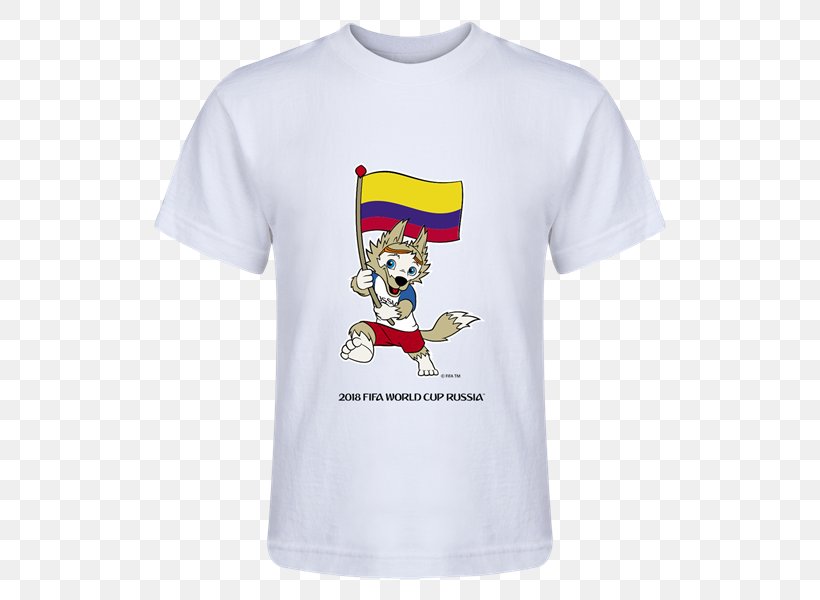 Printed T-shirt 2018 World Cup Zabivaka, PNG, 600x600px, 2018 World Cup, Tshirt, Active Shirt, Brand, Clothing Download Free