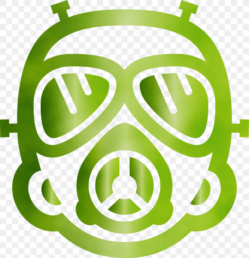 Green Font Headgear Circle Costume, PNG, 2887x3000px, Gas Mask, Circle, Costume, Green, Headgear Download Free