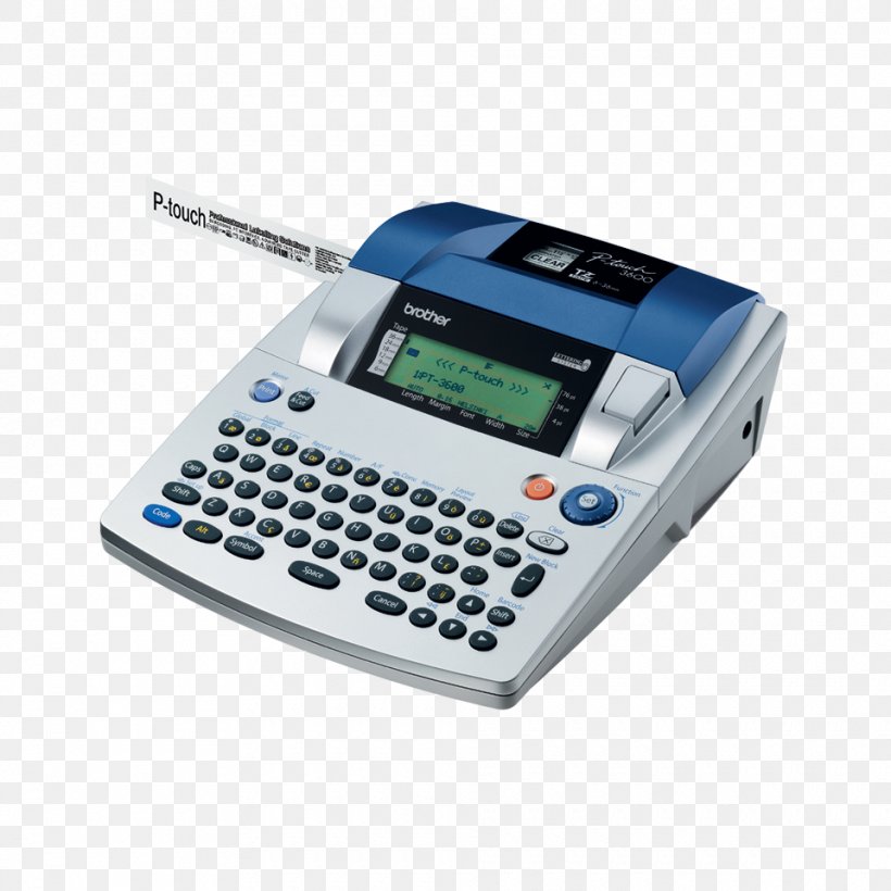 Label Printer Brother P-Touch PT-3600 Brother Industries Embossing Tape Office Supplies, PNG, 960x960px, Label Printer, Brother Industries, Computer, Computer Software, Dymo Bvba Download Free