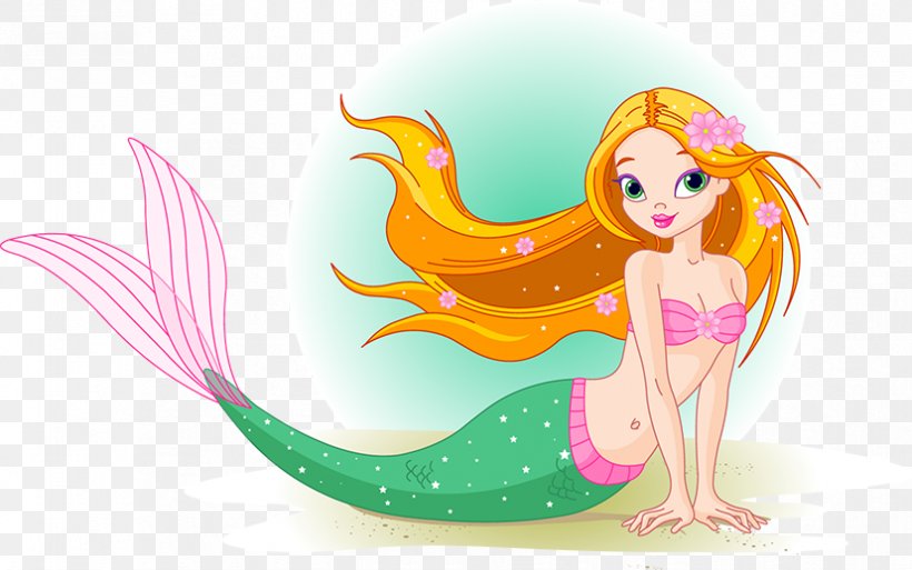 Mermaid, PNG, 827x518px, Mermaid, Cartoon, Fairy, Fictional Character, Mythical Creature Download Free