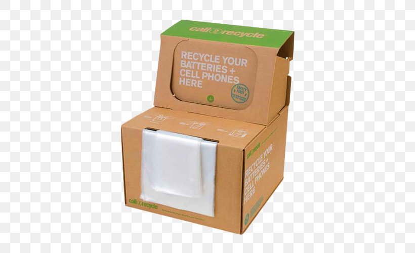 Box Battery Recycling Call2Recycle Container, PNG, 500x500px, Box, Alkaline Battery, Battery Recycling, Carton, Container Download Free