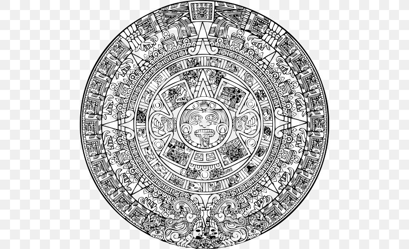 Aztec Calendar Stone Mesoamerica, PNG, 500x499px, 365day Calendar, Aztec Calendar Stone, Aztec, Aztec Calendar, Aztec Religion Download Free
