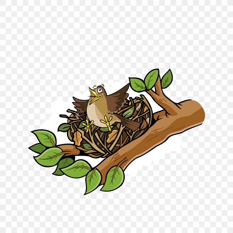 Bird Habitat Nature Animal Organism, PNG, 2000x2000px, Bird, Animal, Bird Nest, Birdwatching, Cartoon Download Free