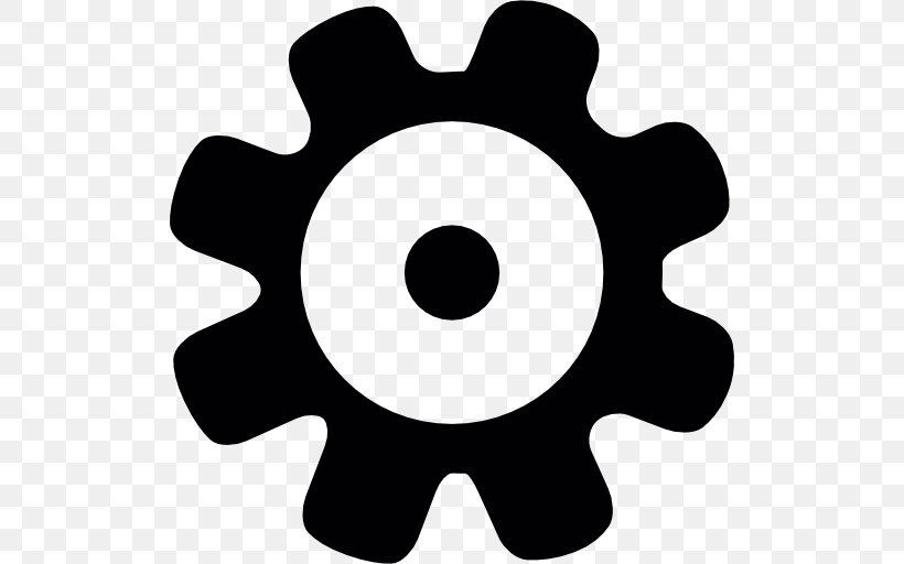 Gear, PNG, 512x512px, Gear, Black, Black And White, Flower, Symbol Download Free