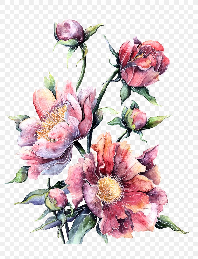 Floral Design Watercolor Painting Watercolour Flowers, PNG, 1200x1570px, Floral Design, Art, Artificial Flower, Cut Flowers, Decoupage Download Free