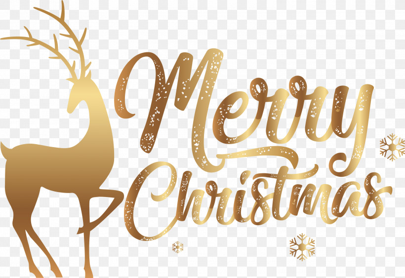 Merry Christmas, PNG, 3000x2062px, Merry Christmas, Antler, Biology, Deer, Logo Download Free