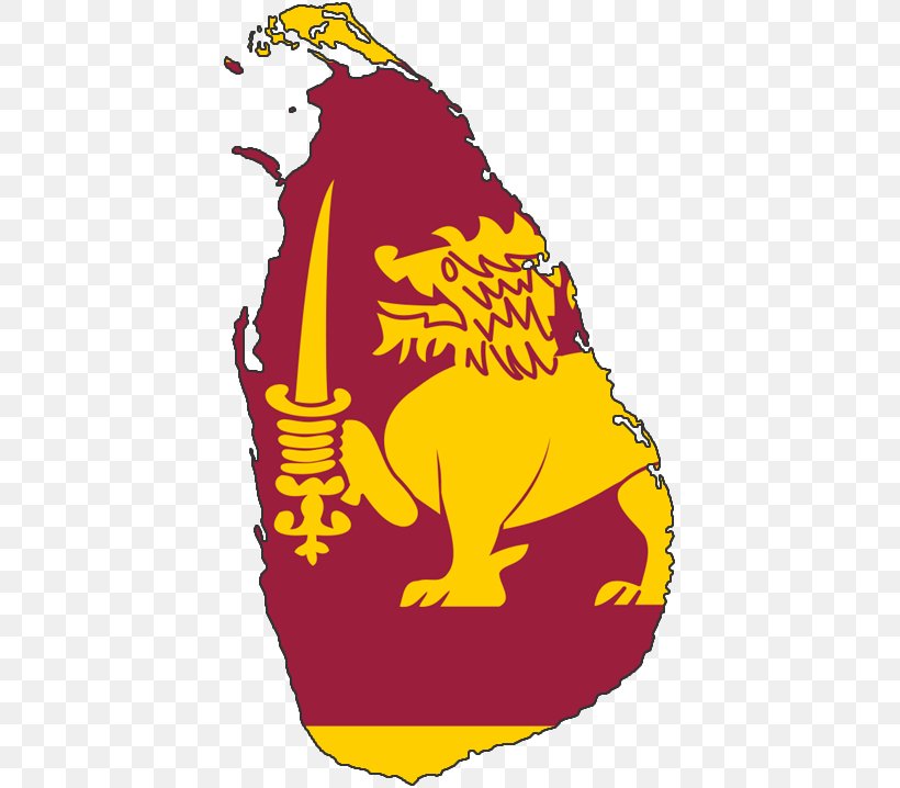 Flag Of Sri Lanka Map Wikimedia Commons, PNG, 411x718px, Sri Lanka, Area, Art, Artwork, Beak Download Free
