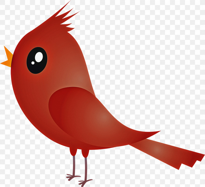 Bird Red Beak Cartoon Cardinal, PNG, 3000x2750px, Cartoon Bird, Beak, Bird, Cardinal, Cartoon Download Free