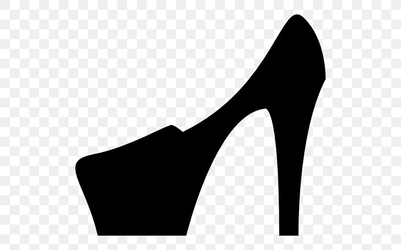 High-heeled Shoe Silhouette Absatz, PNG, 512x512px, Shoe, Absatz, Black, Black And White, Brand Download Free