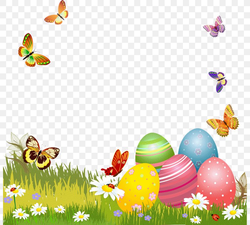 Butterfly Easter Egg Greeting Card Clip Art, PNG, 800x736px, Butterfly, Basket, Christmas, Easter, Easter Egg Download Free