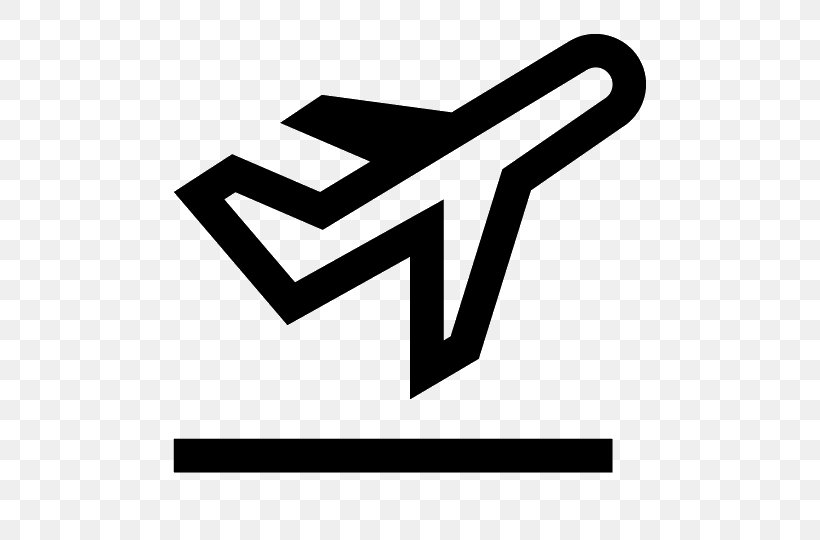 Airplane Takeoff Triangle, PNG, 540x540px, Airplane, Area, Black And White, Brand, Logo Download Free