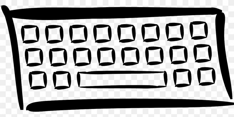 Computer Keyboard Clip Art, PNG, 1280x640px, Computer Keyboard, Area, Art Emoji, Black And White, Brand Download Free