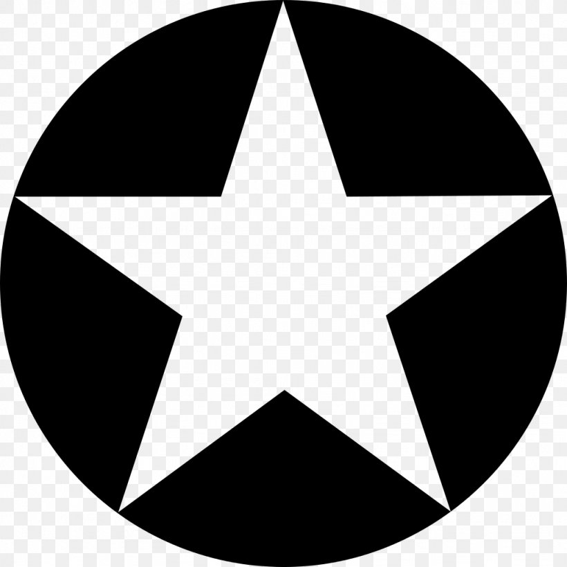 Five-pointed Star Symbol Color Clip Art, PNG, 1024x1024px, Fivepointed Star, Area, Black, Black And White, Color Download Free