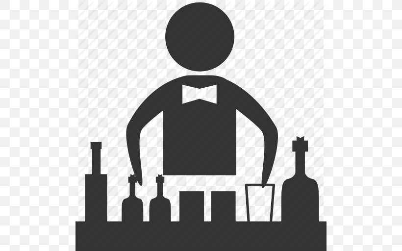 Beer Bartender Icon, PNG, 512x512px, Beer, Alcoholic Drink, Bar, Bartender, Black And White Download Free