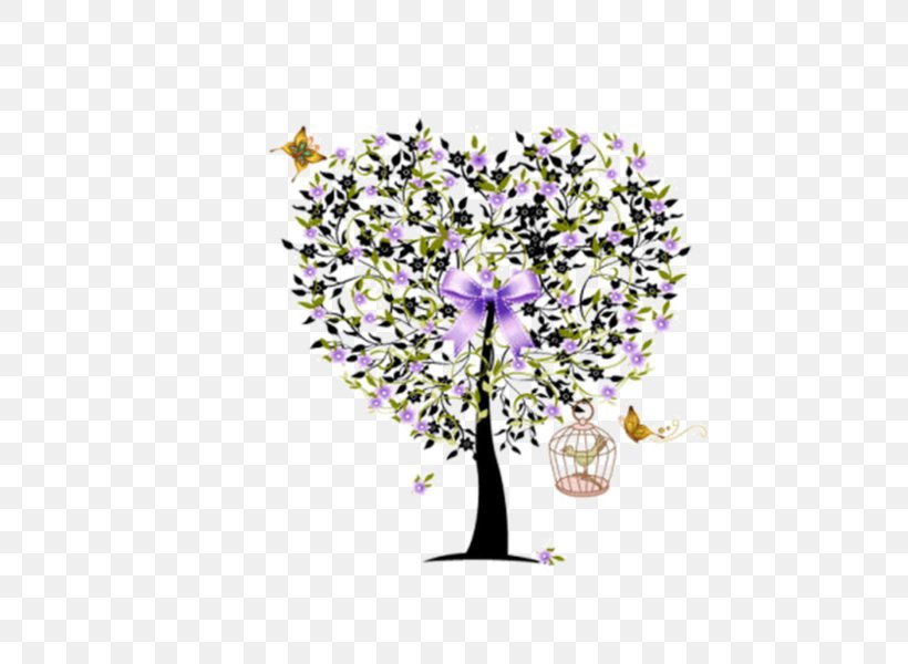 Parede Tree Painting Sticker, PNG, 590x600px, Parede, Advertising, Branch, Cut Flowers, Flora Download Free