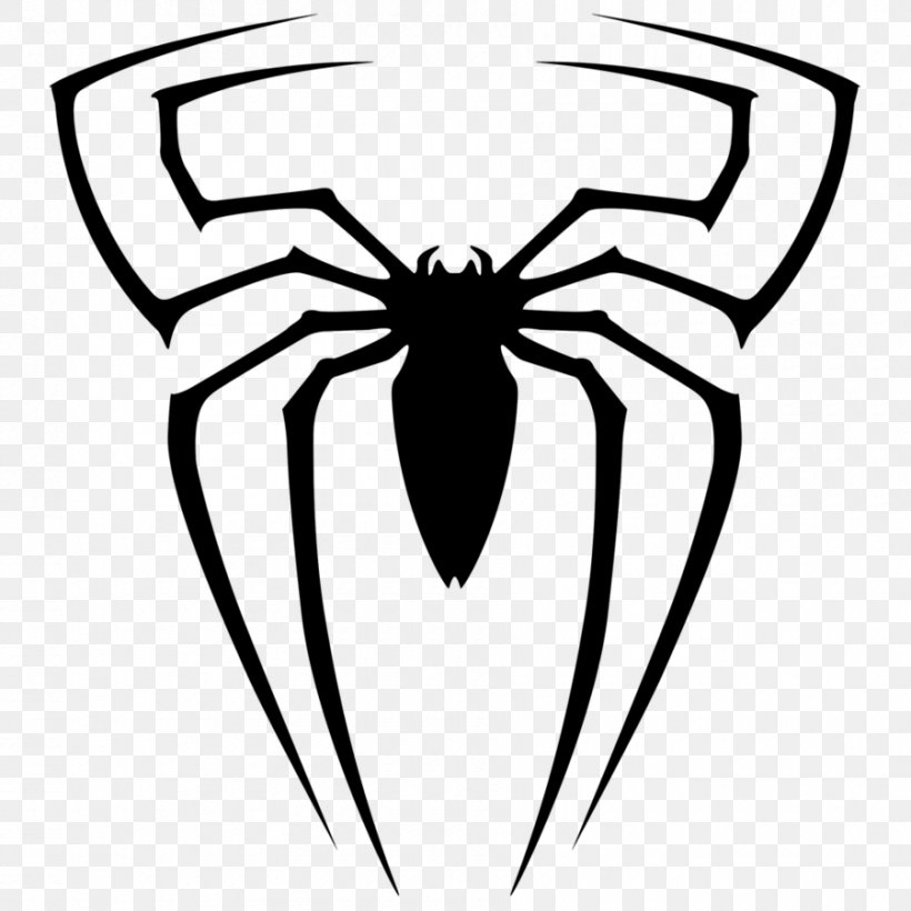 Spider-Man Venom Logo Superhero Clip Art, PNG, 900x900px, Spiderman, Art, Artwork, Black And White, Drawing Download Free