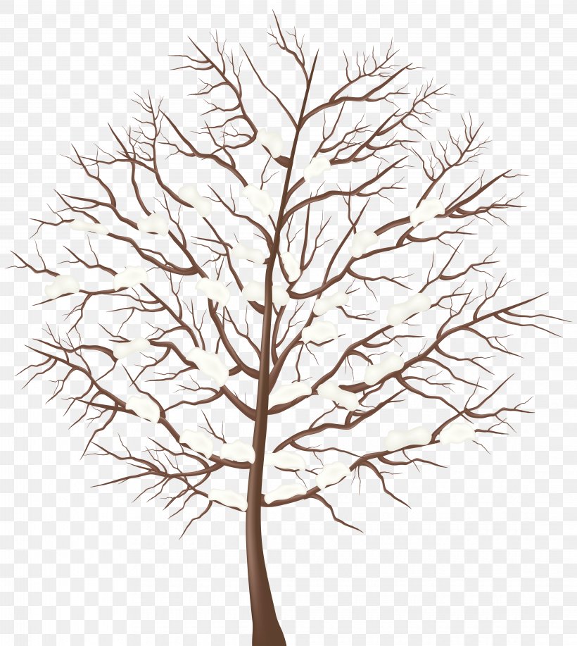 Tree Winter Branch Clip Art, PNG, 4470x5000px, Watercolor, Cartoon, Flower, Frame, Heart Download Free