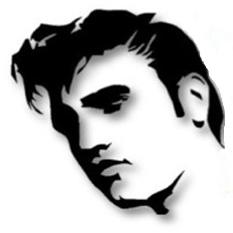 Elvis Presley Silhouette Wall Decal Stencil Mural, PNG, 1024x1024px, Elvis Presley, Art, Black And White, Decal, Decorative Arts Download Free