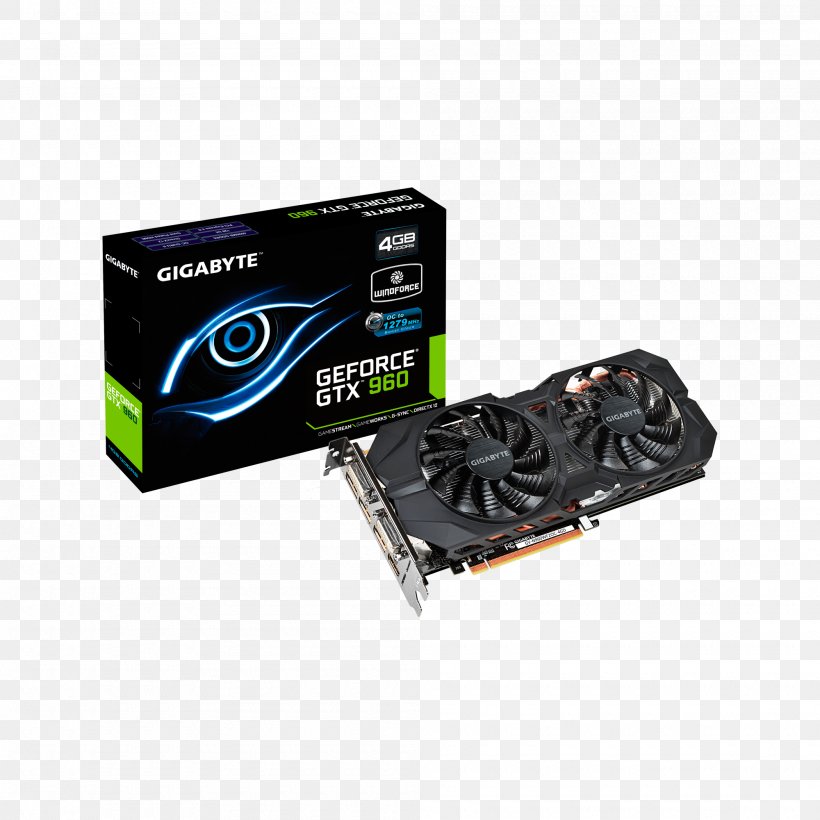 Graphics Cards & Video Adapters EVGA GeForce GTX 960 SuperSC ACX 2.0+ Graphics Card, PNG, 2000x2000px, Graphics Cards Video Adapters, Cable, Computer Component, Computer System Cooling Parts, Electronic Device Download Free