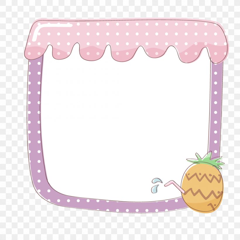 Cartoon Picture Frame, PNG, 1000x1000px, Cartoon, Cuteness, Designer,  Picture Frame, Pink Download Free