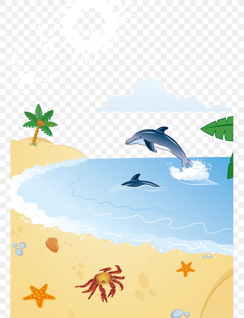 Porpoise Dolphin Coconut Arecaceae, PNG, 749x1069px, Porpoise, Arecaceae, Art, Beach, Bird Download Free