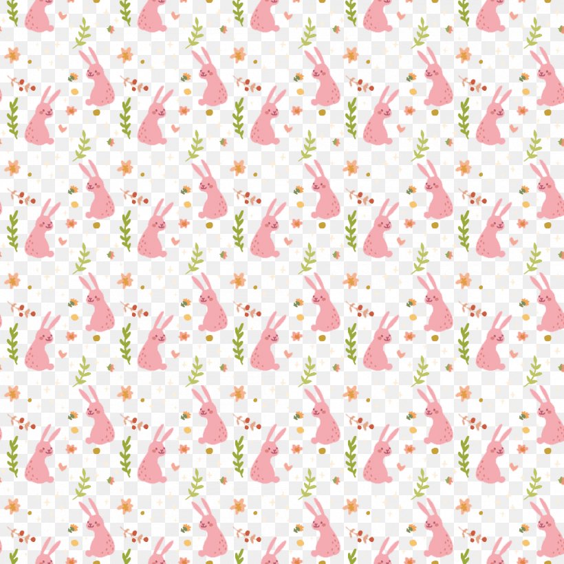 Vector Bunny Background, PNG, 1000x1000px, Rabbit, Chandelier, Flower, Material, Petal Download Free