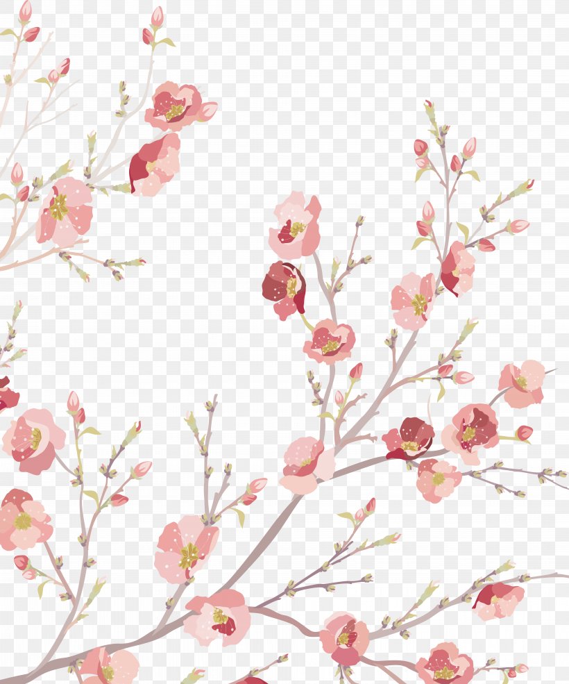 Watercolor Painting Flower, PNG, 7917x9514px, Watercolor Painting, Art, Blossom, Branch, Cherry Blossom Download Free