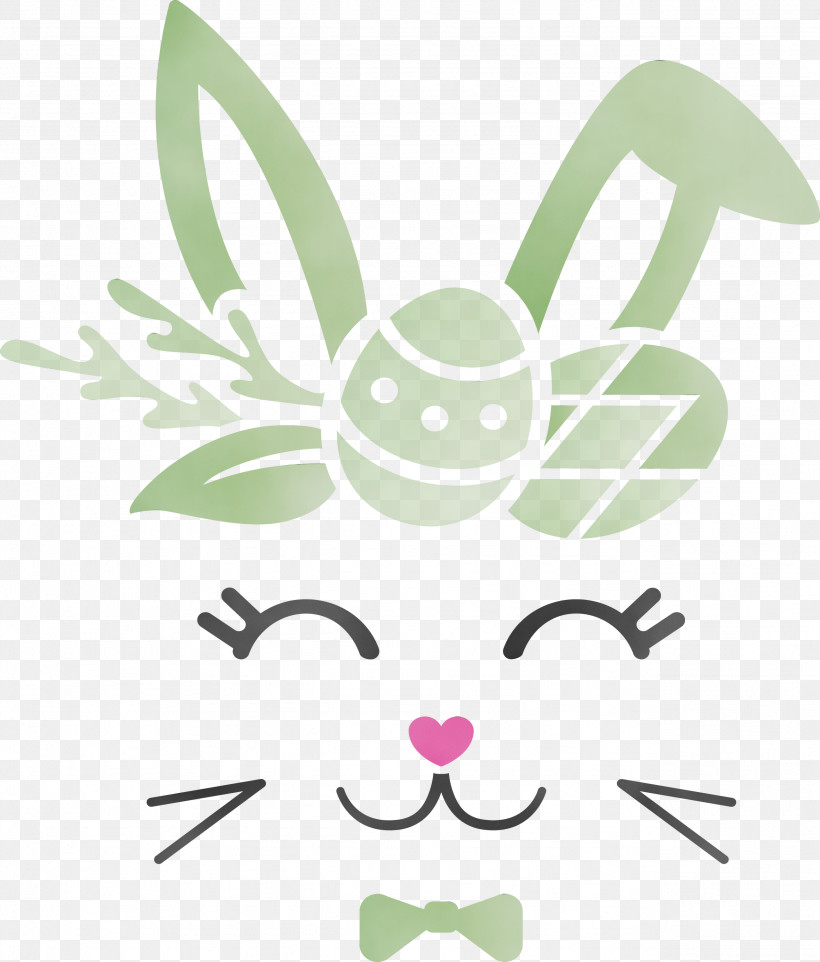 Easter Bunny, PNG, 2557x3000px, Easter Bunny, Cartoon, Cute Rabbit, Easter Day, Green Download Free