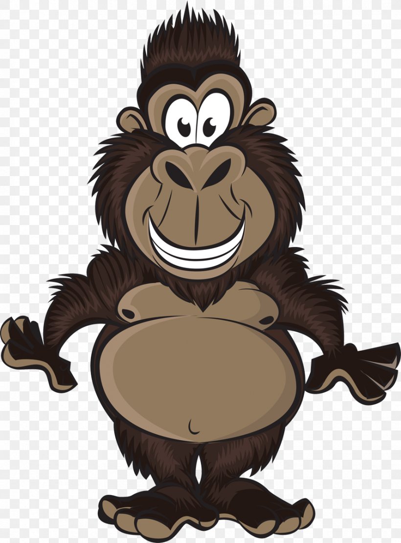 Western Gorilla Chimpanzee Ape Monkey, PNG, 886x1200px, Western Gorilla, Ape, Bear, Carnivoran, Cartoon Download Free