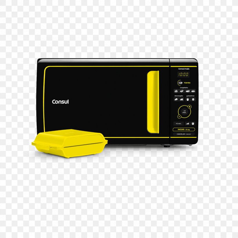 Yellow Microwave Ovens Consul S.A. Toaster Whirlpool Corporation, PNG, 1650x1650px, Yellow, Brastemp, Color, Consul Sa, Electrolux Download Free