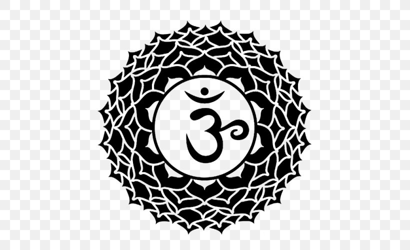 Chakra Sahasrara Third Eye Vishuddha Energy, PNG, 500x500px, Chakra, Area, Aura, Black, Black And White Download Free