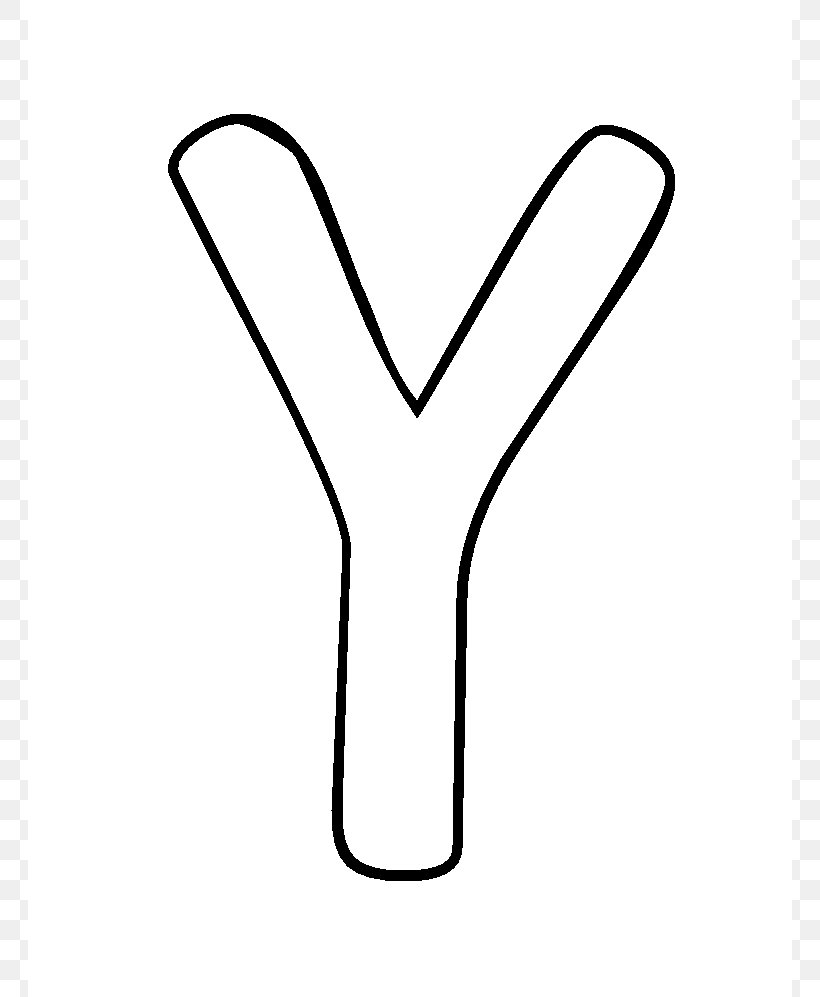 Y Letter Alphabet Clip Art, PNG, 764x997px, Letter, Alphabet, Area, Black, Black And White Download Free
