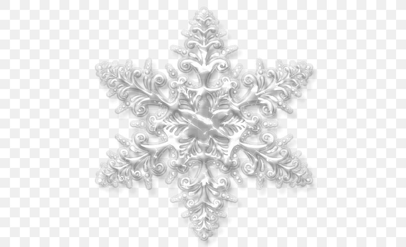 Christmas Ornament Snowflake Christmas Tree, PNG, 500x500px, Christmas Ornament, Black And White, Christmas, Christmas Decoration, Christmas Tree Download Free