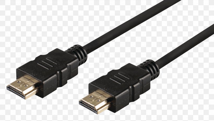 HDMI Electrical Cable Electrical Connector Digital Visual Interface High-definition Television, PNG, 3000x1697px, Hdmi, Adapter, Cable, Coaxial Cable, Data Transfer Cable Download Free