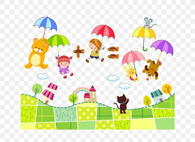 Cartoon Child Umbrella, PNG, 650x596px, Watercolor, Cartoon, Flower, Frame, Heart Download Free