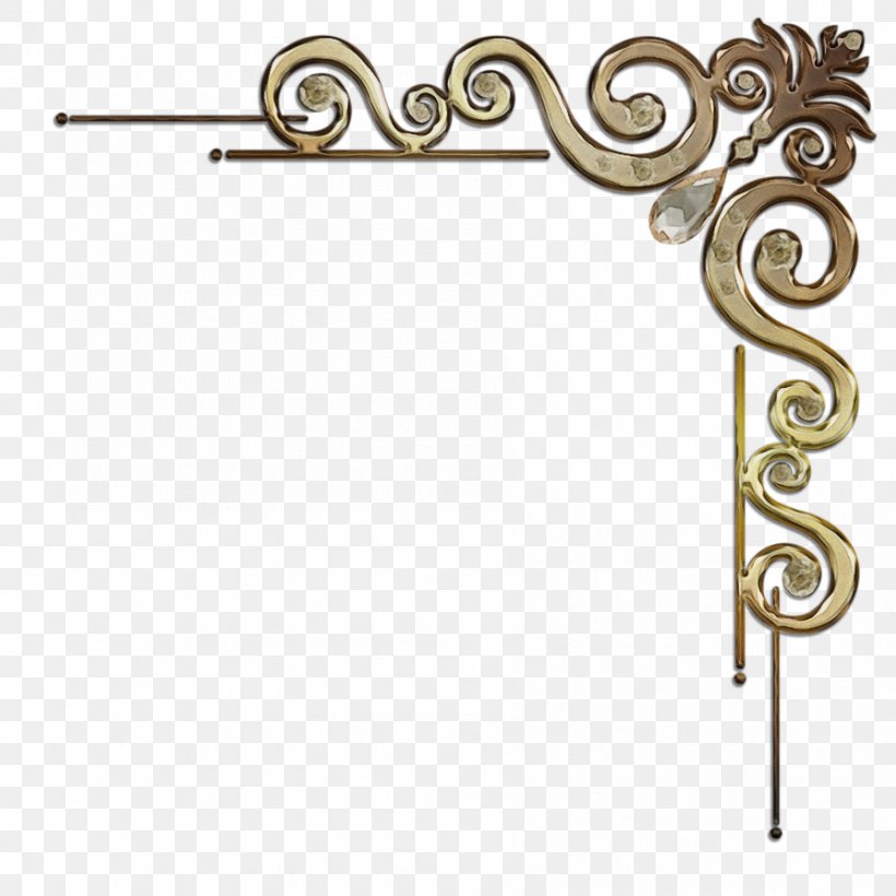 Ornament Rectangle Brass Metal, PNG, 894x894px, Watercolor, Brass, Metal, Ornament, Paint Download Free