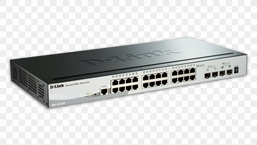 Stackable Switch Power Over Ethernet 10 Gigabit Ethernet Small Form-factor Pluggable Transceiver Network Switch, PNG, 1664x936px, 10 Gigabit Ethernet, Stackable Switch, Computer Network, Dlink, Electronic Device Download Free