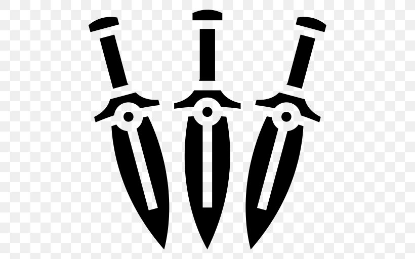 Dagger Clip Art, PNG, 512x512px, Dagger, Black And White, Brand, Logo, Paper Knife Download Free