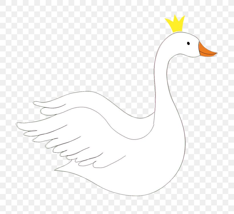 Duck Goose Chicken Cygnini Feather, PNG, 750x750px, Duck, Beak, Bird, Black And White, Chicken Download Free