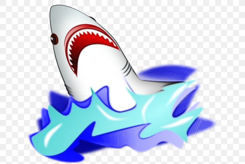 Great White Shark Background, PNG, 640x547px, Watercolor, Athletic Shoe, Blue, Cartoon, Electric Blue Download Free