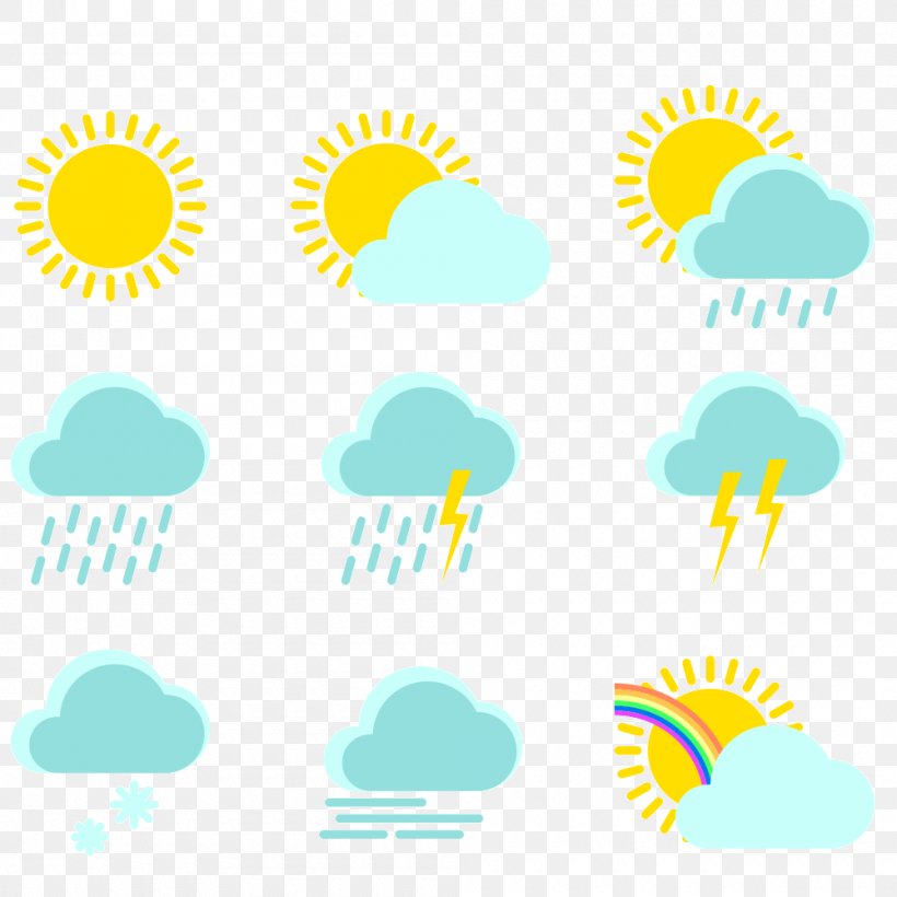 Icon Design Weather Icon, PNG, 1000x1000px, Weather, Aqua, Area, Blue, Clip Art Download Free