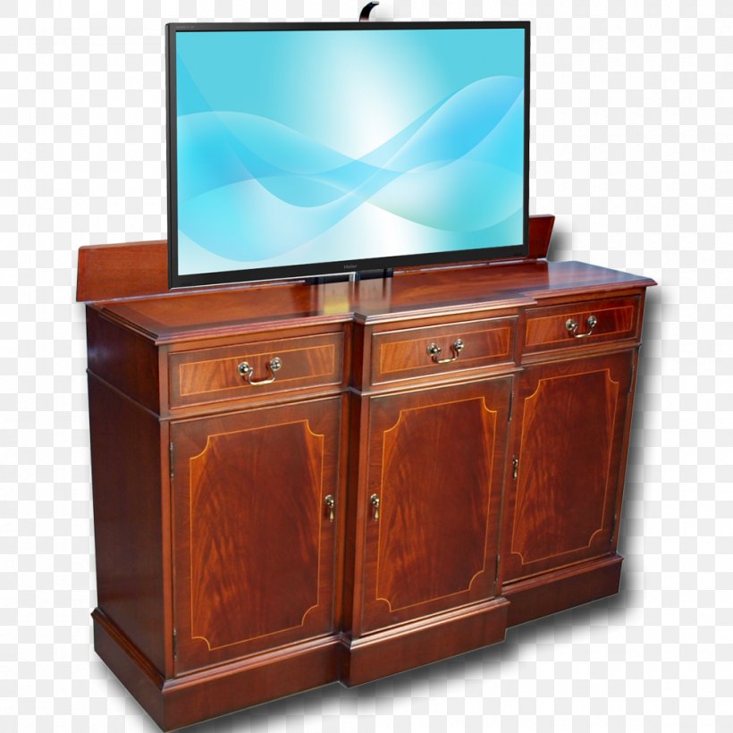 Buffets & Sideboards Furniture TV-Lift Mahogany Chiffonier, PNG, 1000x1000px, Buffets Sideboards, Bookcase, Chest Of Drawers, Chiffonier, Cupboard Download Free