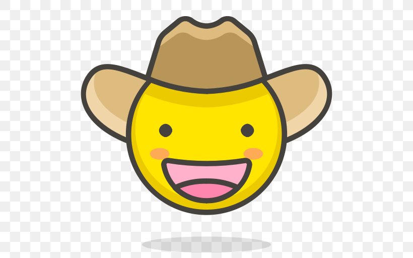 Cowboy Hat Clip Art Emoji, PNG, 512x512px, Cowboy Hat, Cartoon, Costume Hat, Cowboy, Cowboy Face Download Free