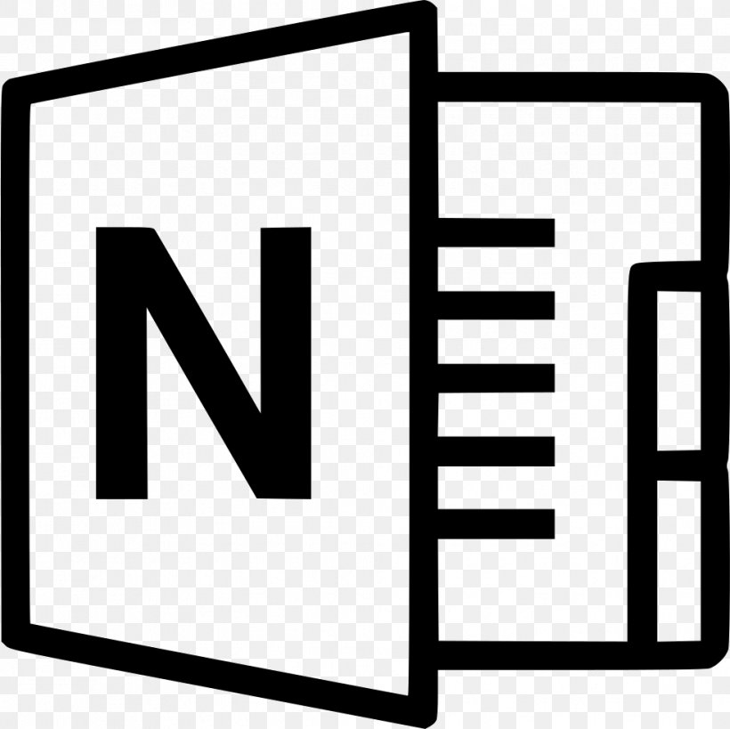 Microsoft OneNote Microsoft PowerPoint Microsoft Office 365, PNG, 981x980px, Microsoft Onenote, Area, Black, Black And White, Brand Download Free